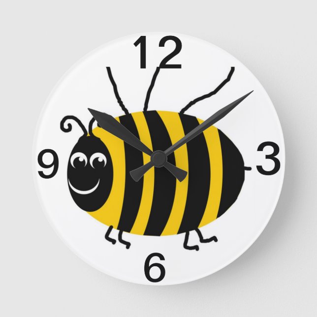 Cute Ladybug Runde Wanduhr (Vorderseite)