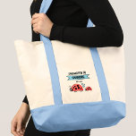 Cute ladybugs promoted to grandma blue tragetasche<br><div class="desc">Celebrate the sweetest promotion ever with this “Promoted to Grandma” tote bag! Featuring two adorable ladybugs (ladybirds), love hearts, and space to add the Established year, it’s a cute and meaningful gift for a new grandma. Perfect for baby announcements, pregnancy reveals, or a thoughtful grandmother gift she can use every...</div>