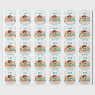 Cute Learning Is an Adventure Kids Schuldesign – Geschenkpapier