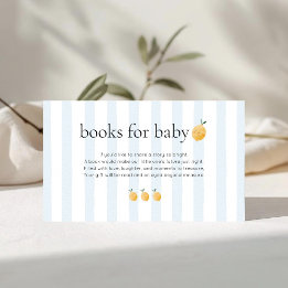 Cute Lemon Citrus Baby Shower Books For Baby Begleitkarte