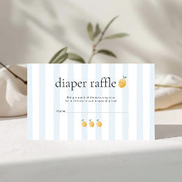 Cute Lemon Citrus Baby Shower Diaper Raffle Begleitkarte