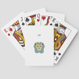 Cute Leo, zodiac, star sign print Spielkarten