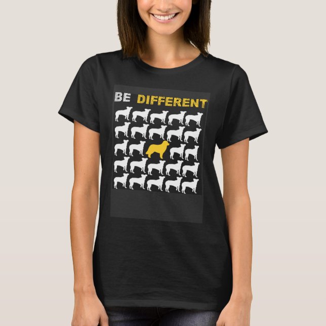 Cute Leonberger Be Different Inspiration T-Shirt (Vorderseite)