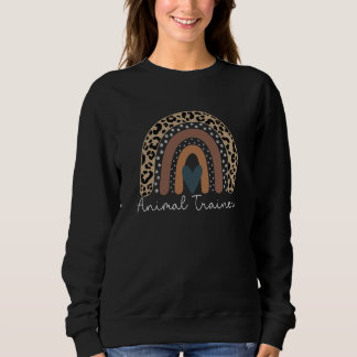 Cute Leopard Boho Rainbow for Animal Trainer Squad Sweatshirt