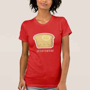 Cute Life is Butter mit dir Couple Pun Tee