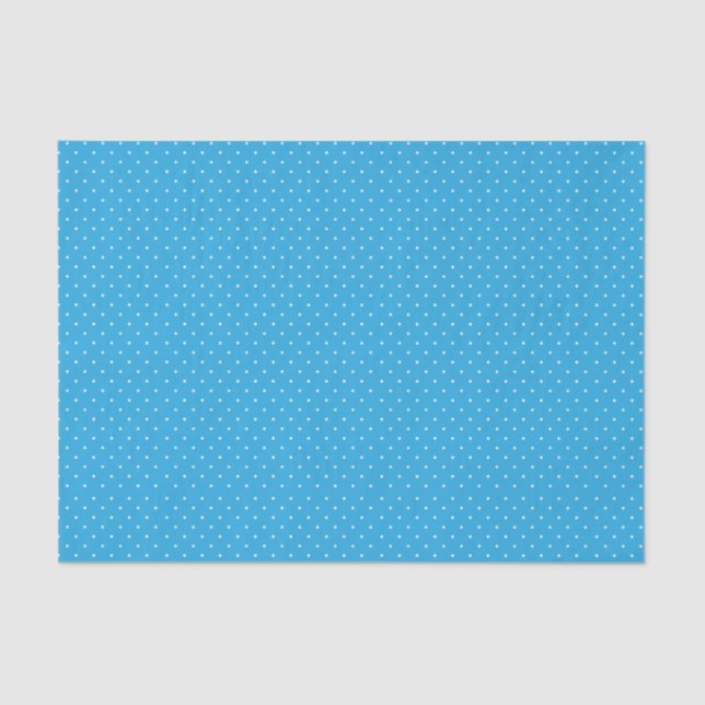 Cute Light Blue Polka Dot Pattern Seidenpapier (Vorderseite)