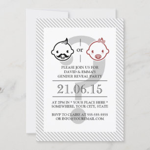 Cute Lil Boy ou Lil Girl Baby Shower Invitations
