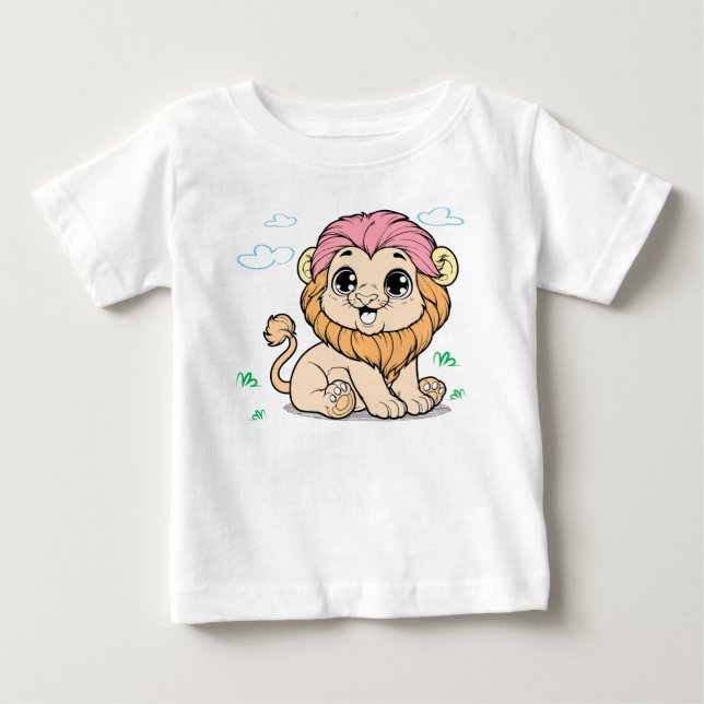 Cute Lion Baby T-Shirt – Colorful Baby (Devant)