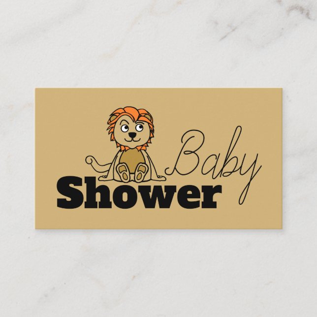 Cute Lion Cub, Baby shower Invitation (Devant)
