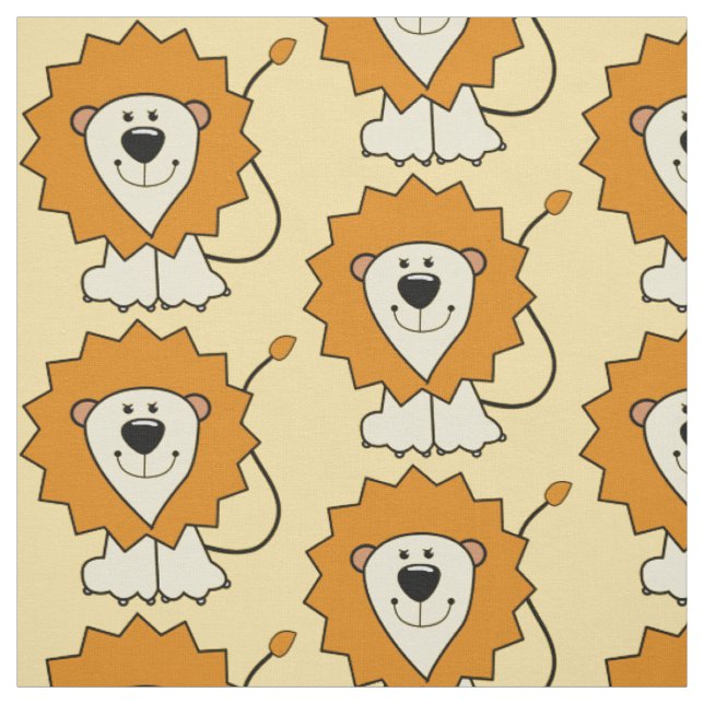 Cute Lion Illustration tissu personnalisé pour enf (Échantillon)