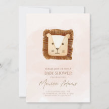 Cute Lion King Baby shower Thème Invitation