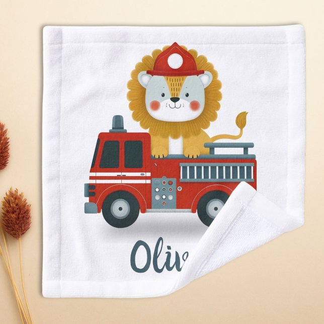 Cute Lion sur un camion d'incendie Personnalisé (Créateur téléchargé)