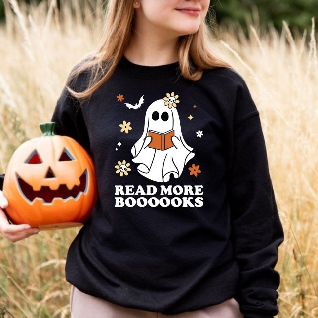 Cute Lire Plus Livres Daisy Halloween Sweatshirt (Créateur téléchargé)