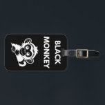 Cute Little Black Monkey Gepäckanhänger<br><div class="desc">Meet your new favorite jungle friend! This adorable peeking monkey design features a clean,  white illustration that pops perfectly on dark fabrics. A fun and playful choice for kids,  wildlife enthusiasts,  or anyone who loves a bit of monkey business.</div>