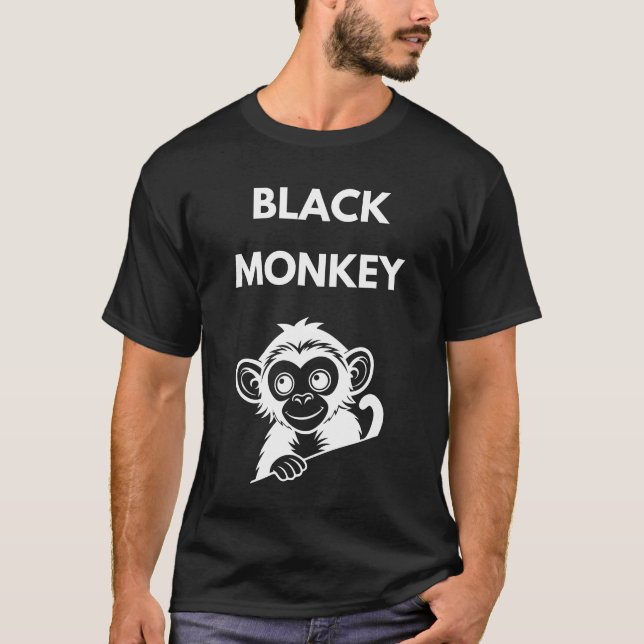 Cute Little Black Monkey T-Shirt (Vorderseite)