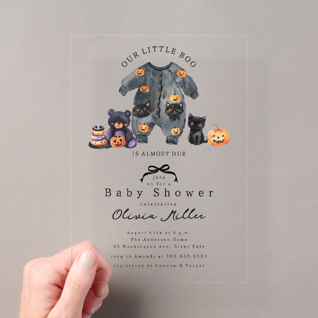Cute Little Boo Invitation Baby shower (In situ (ordinateur de poche))