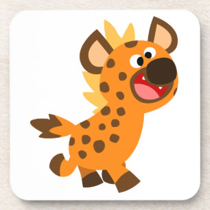 Cute Little Cartoon Hyena Coasters Set Getränkeuntersetzer