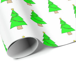 Cute Little Christmas Trees Geschenkpapier
