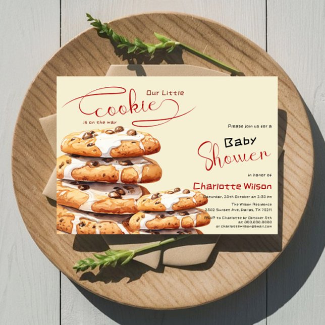 Cute Little Cookie Baby Shower Einladung (Von Creator hochgeladen)