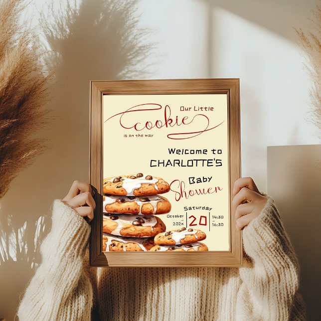 Cute Little Cookie Baby Shower Welcome Poster (Von Creator hochgeladen)