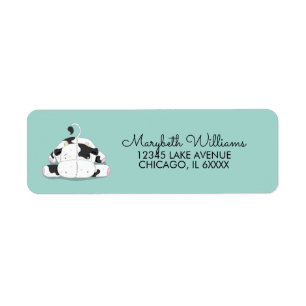 Cute Little Cow Baby shower Étiquette de adresse
