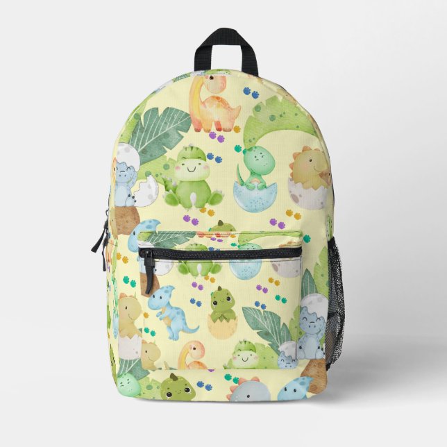 Cute Little Dino Bedruckter Rucksack (Vorderseite)