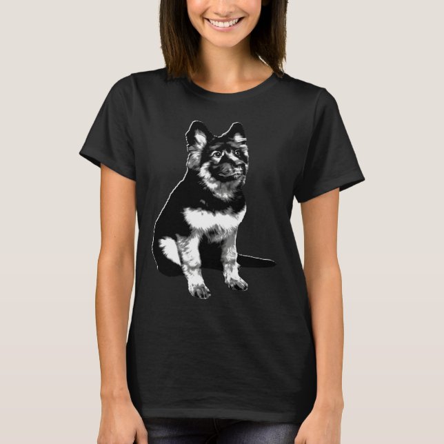 Cute Little German Shepherd Puppy Dog T-Shirt (Vorderseite)
