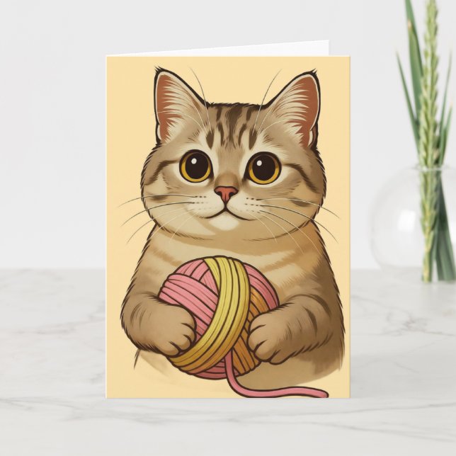 Cute little Kitty Cat Karte (Vorderseite)