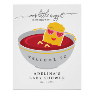 Cute Little Nugget Girl Baby shower Affiche de bie