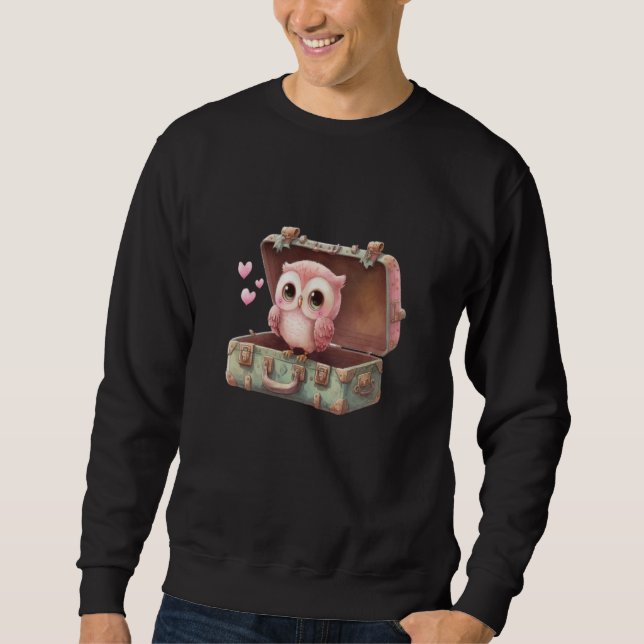 Cute Little Owl Valetines Animal Love  29 Sweatshirt (Vorderseite)
