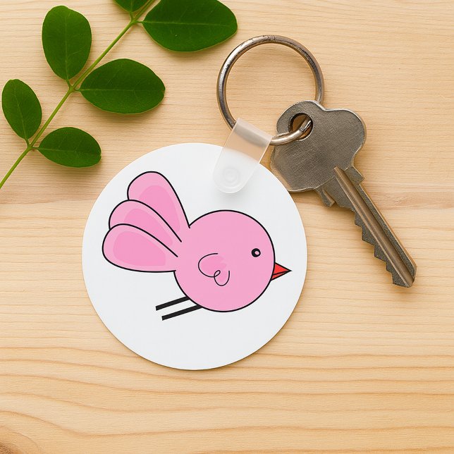 Cute Little Pink Bird Keychain Schlüsselanhänger (Von Creator hochgeladen)