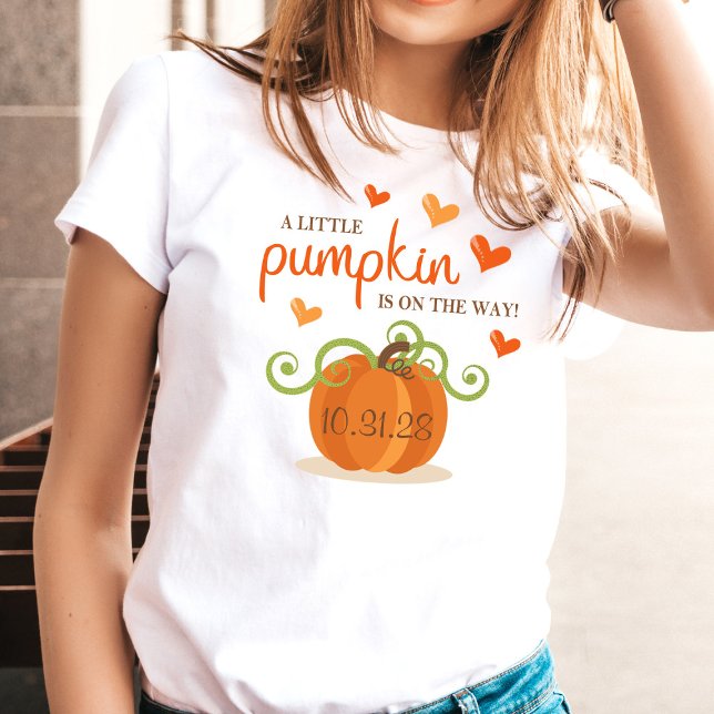 Cute Little Pumpkin Baby Shower T-Shirt (Von Creator hochgeladen)