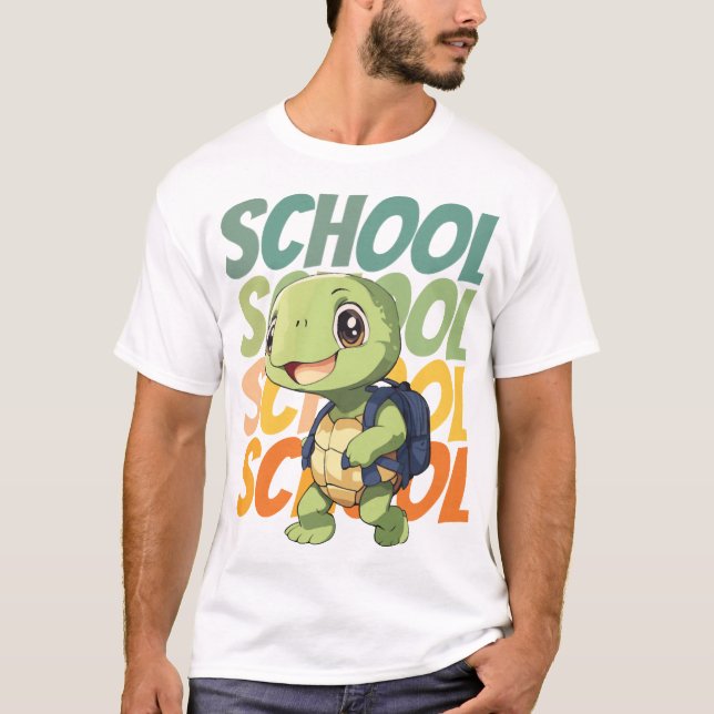 cute little turtle gift idea for back to school T-Shirt (Vorderseite)