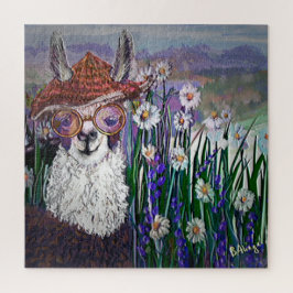 .Cute Llama Art With Glasses. And Art
