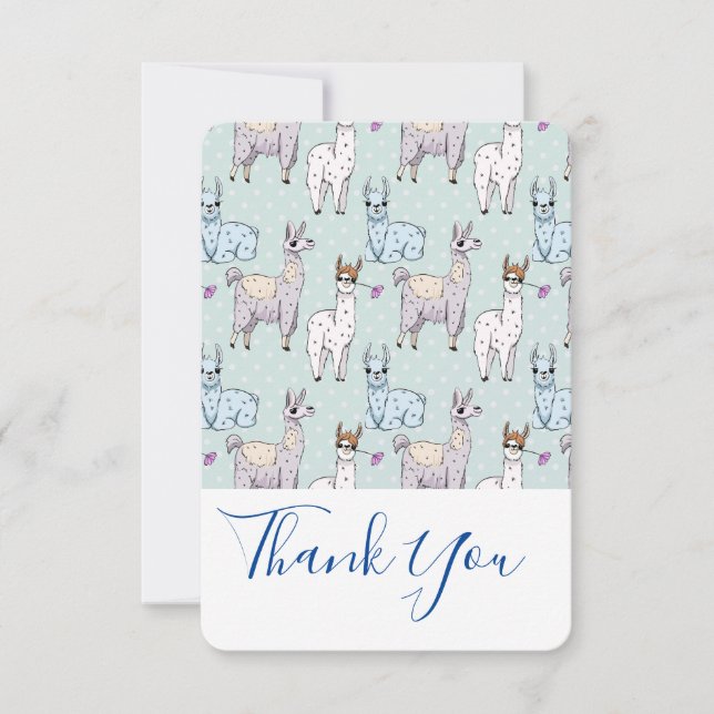 Cute Llama Motif sur le Merci Pois (Devant)
