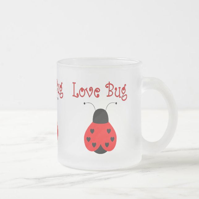 Cute Log Coeur Bug Ladybug Mug (Droit)