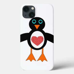 Cute Love Coeur Penguin coque ipad
