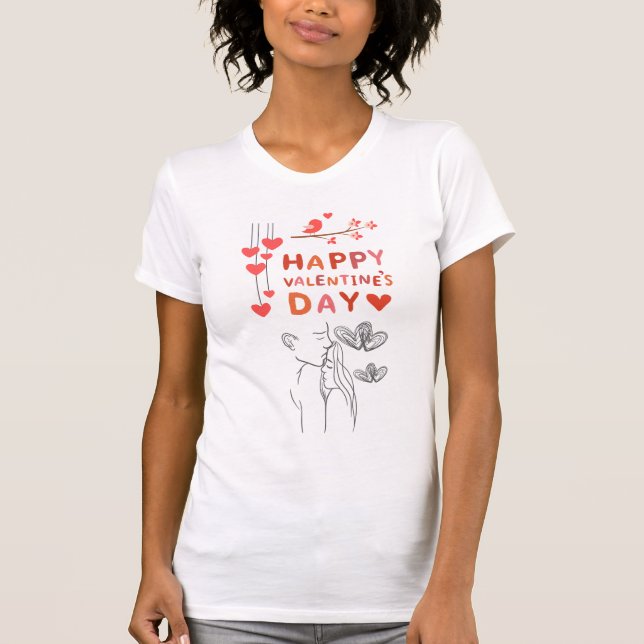 Cute Love Couple  T-Shirt (Vorderseite)