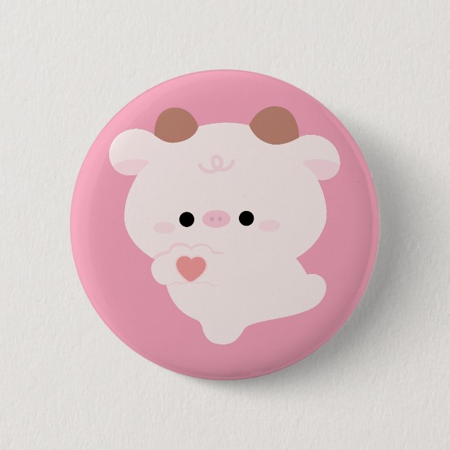 Cute Love Cow Button (Vorderseite)