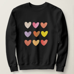 Cute Love Hearts Sweatshirt Design Femme