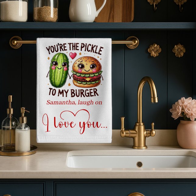 Cute Love Quote Food Kitchen Towel Personalized Geschirrtuch (Cute Love Quote Food Kitchen Towel Personalized)