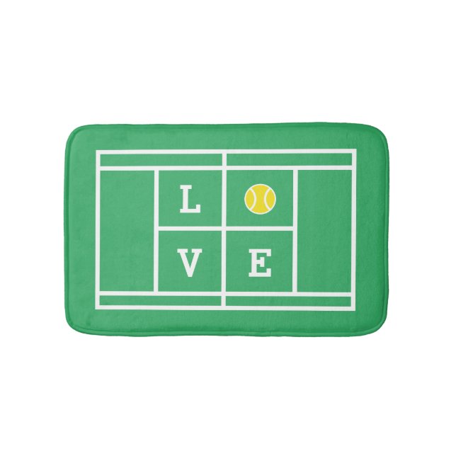Cute LOVE tennis tapis de bain pour salle de bain (Devant)