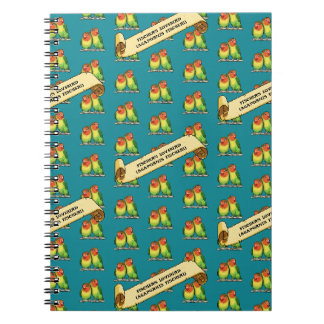 Cute Lovebirds Fischer's Lovebird Latin Retro Art Notizblock