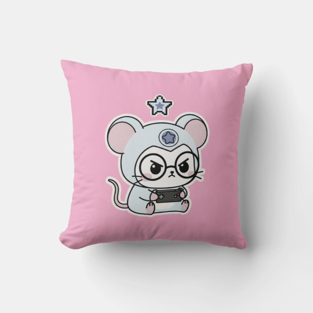 Cute lovely little adorable mouse  kissen (Vorderseite)