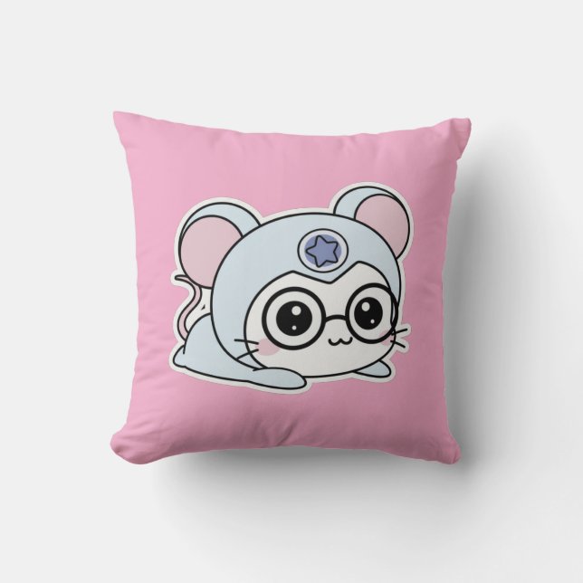 Cute lovely little adorable mouse  kissen (Vorderseite)