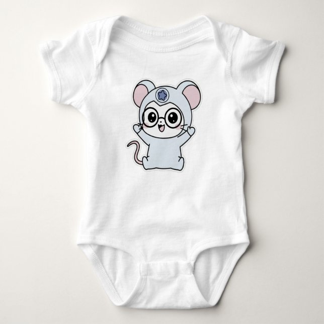 Cute lovely little mouse  baby strampler (Vorderseite)