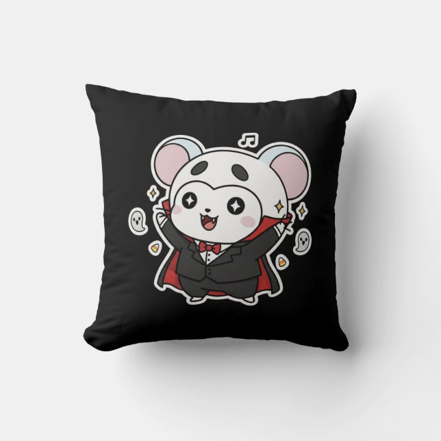 Cute lovely little mouse ready for Halloween  Kissen (Vorderseite)
