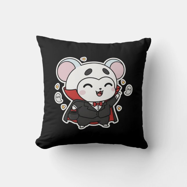 Cute lovely little mouse ready for Halloween  Kissen (Vorderseite)