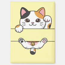 Cute Lucky Calico Cat Split Monogram Frame