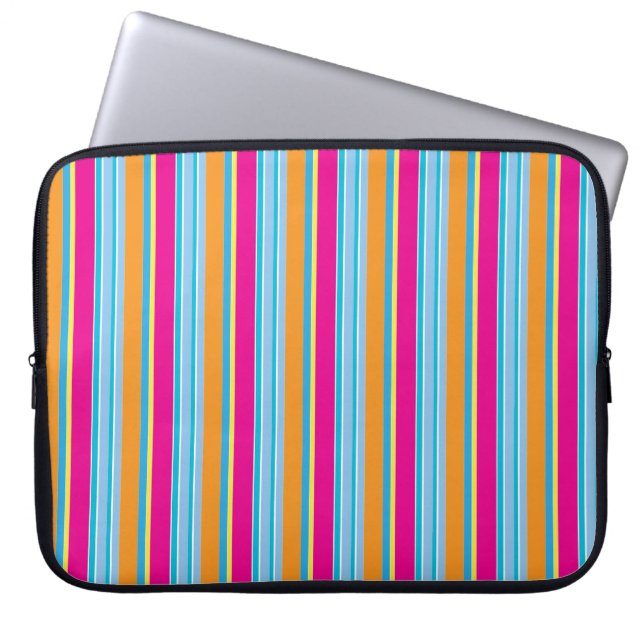 Cute magic colorful stripes laptopschutzhülle (Vorderseite)
